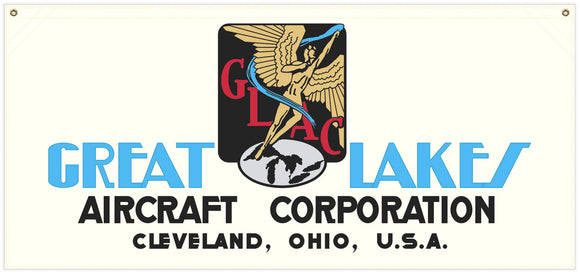 54 in. x 25 in. Great Lakes Aircraft - Cotton Banner