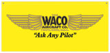 54 in. x 25 in. WACO Aircraft Co. - Cotton Banner