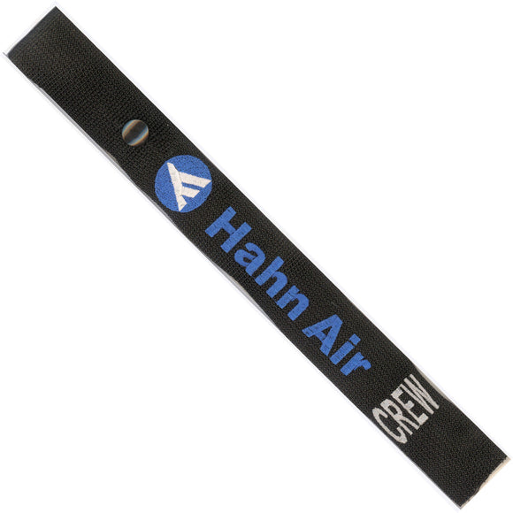 Hahn Air  in Blue and White on a Black Crew Tag
