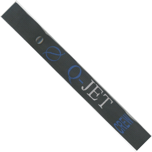 Q-Jet   in Blue and Gray on a Black Crew Tag