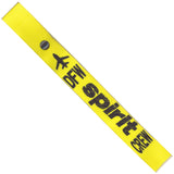 Spirit Airlines DFW in Black on a Yellow Crew Tag