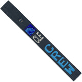 United Airlines CLE in Blue, White and Gray on a Black Crew Tag