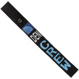 United Airlines DEN in Blue, White and Gray on a Black Crew Tag