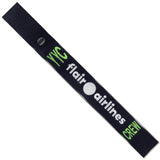 Flair Airlines YYC in Neon Green and White on a Black Crew Tag