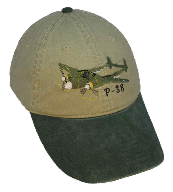 P-38J on a Khaki/Green Cap