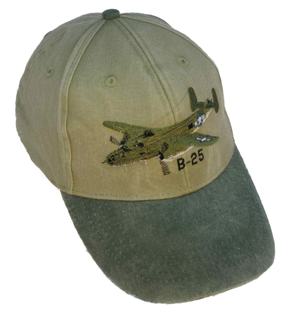 B-25 Mitchell - Olive Drab on a Khaki/Green Cap