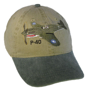 P-40E on a Khaki/Green Cap