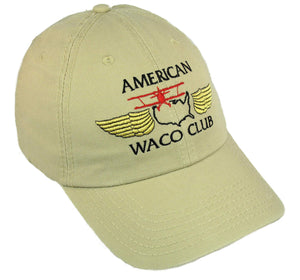 American WACO Club Logo on a Khaki Cap
