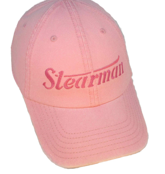 Stearman Logo Globe & Wings on a Pink Cap