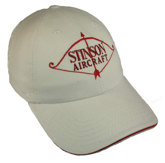 Stinson Logo (pre-War) on a White/Red Cap