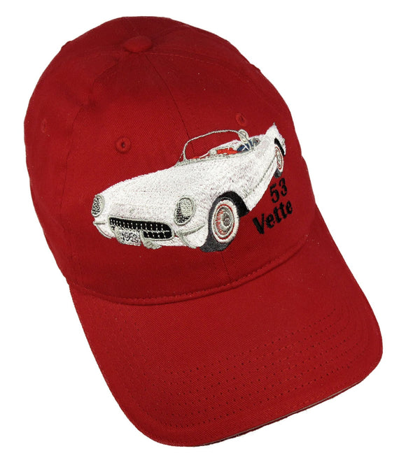 Corvette - 1953 on a Red/White Cap