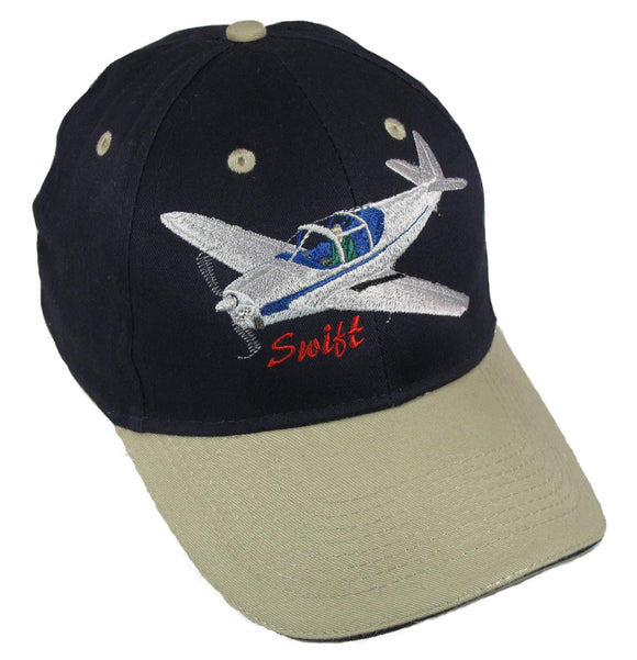 Swift Airplane on a Navy/Khaki Cap
