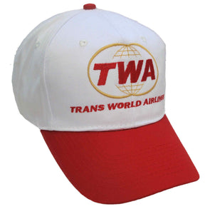 TWA Logo on a White/Red Cap