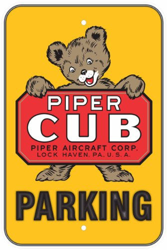 Piper CUB Parking Sign
