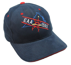 EAA Chapter 1563 Logo on a Navy/Red Cap