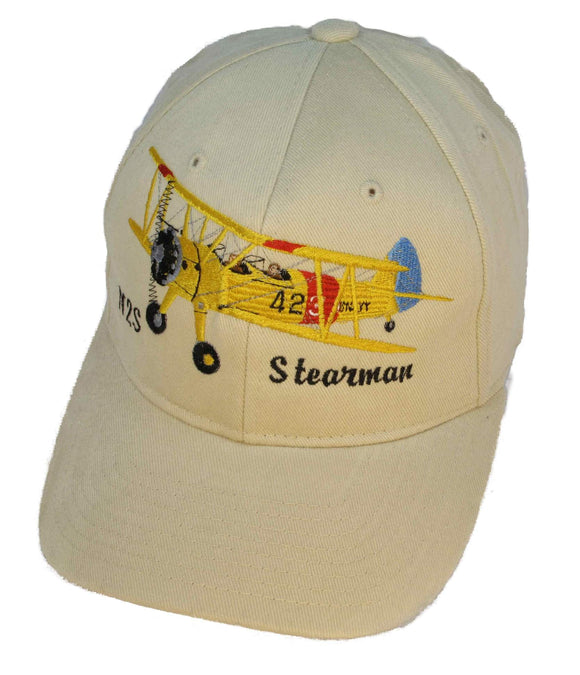 Stearman Airplane - N2S on a Putty Cap