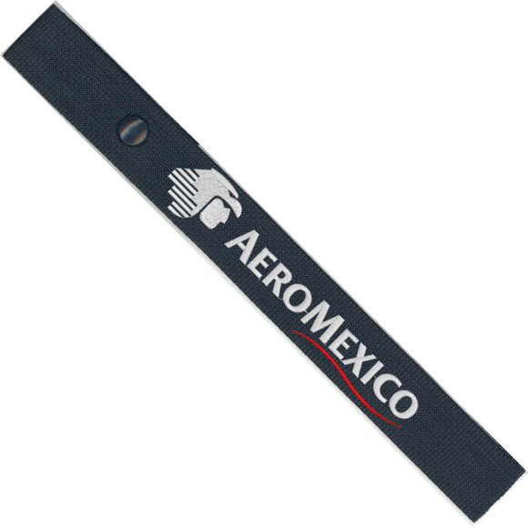 AeroMexico   in White and Red on a Black Crew Tag