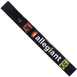 Allegiant Air ATW in White, Orange and Yellow on a Black Crew Tag