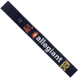 Allegiant Air AVL in White, Orange and Yellow on a Black Crew Tag