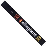 Allegiant Air IWA in White, Orange and Yellow on a Black Crew Tag