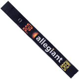Allegiant Air PGD in White, Orange and Yellow on a Black Crew Tag