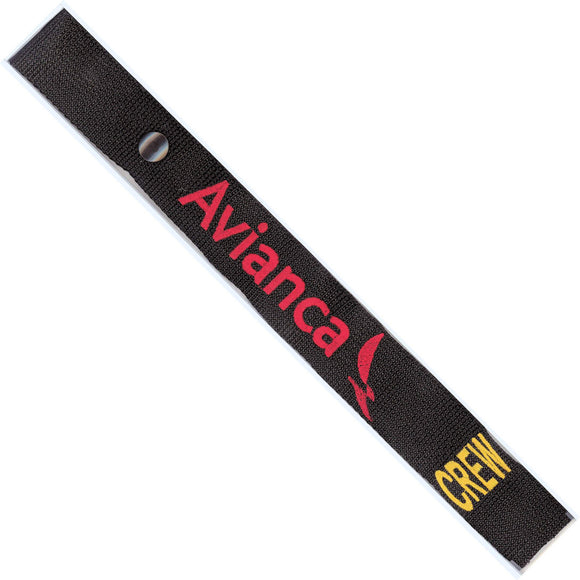 Avianca   in Red and Yellow on a Black Crew Tag