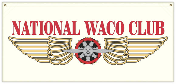 54 in. x 25 in. National WACO Club - Cotton Banner