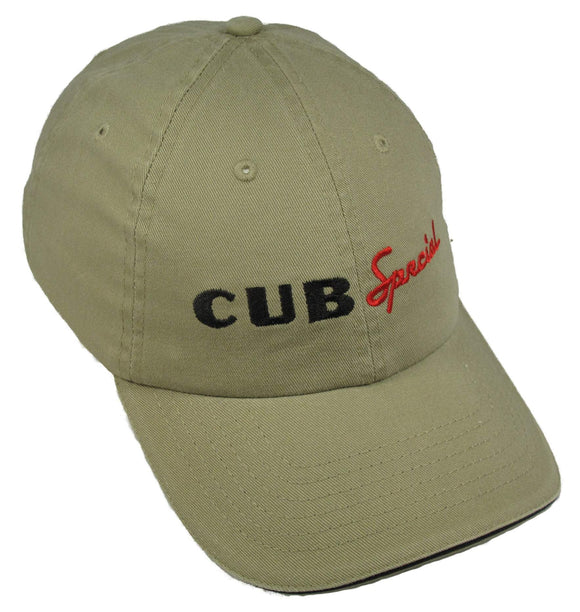 Piper Cub Special Logo on a Khaki/Black Cap