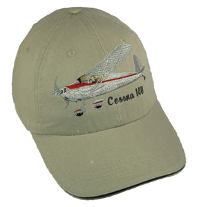 Cessna140 on a Stone/Navy Cap