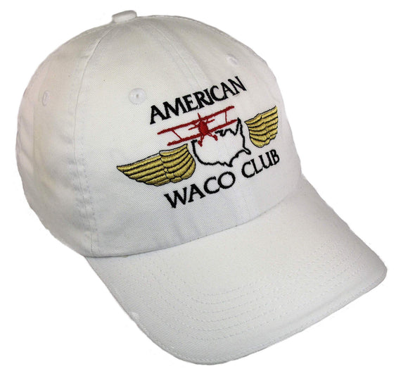 American WACO Club Logo on a White/Navy Cap