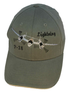 P-38 (Aluminum) on a Olive/Stone Cap