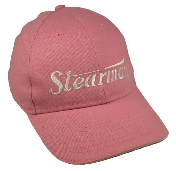 Stearman Logo Stencil on a Pink/White Cap