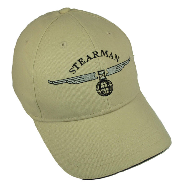 Stearman Logo Globe & Wings on a Stone/Navy Cap