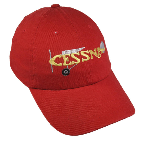 Cessna Logo - 1920's on a Red Cap