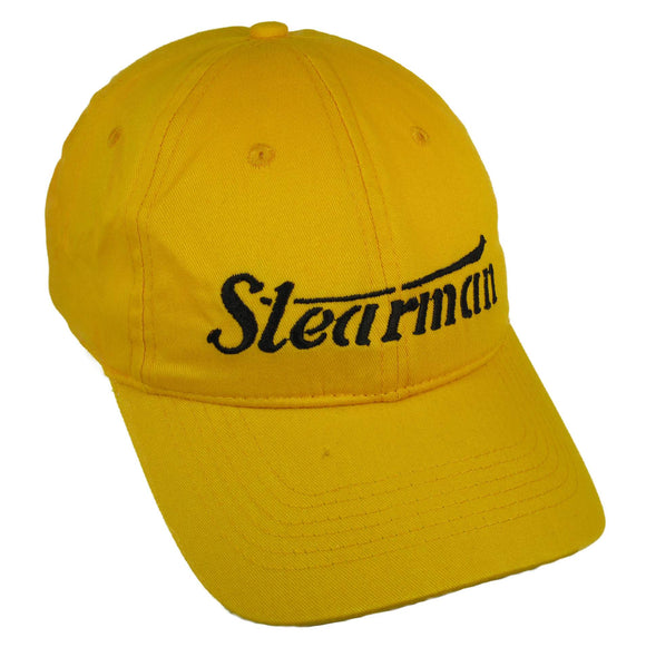 Stearman Logo Stencil on a Yellow Cap