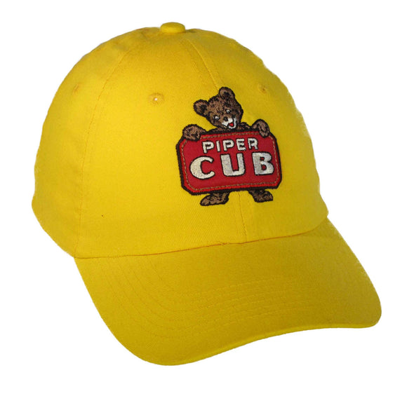 Piper Cub - Bear Logo on a Yellow Cap