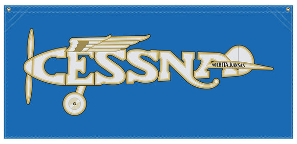 54 in. x 25 in. Cessna1920s Logo - Cotton Banner