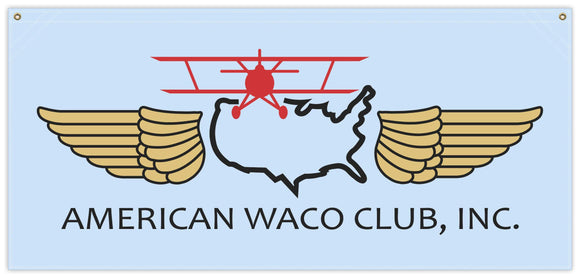 54 in. x 25 in. American WACO Club - Cotton Banner
