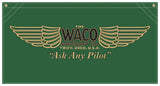 36 in. x 19 in. WACO Aircraft Co. - Cotton Banner