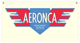 36 in. x 19 in. Aeronca Red White and Blue Logo - Cotton Banner