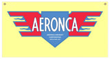 36 in. x 19 in. Aeronca Red White and Blue Logo - Cotton Banner