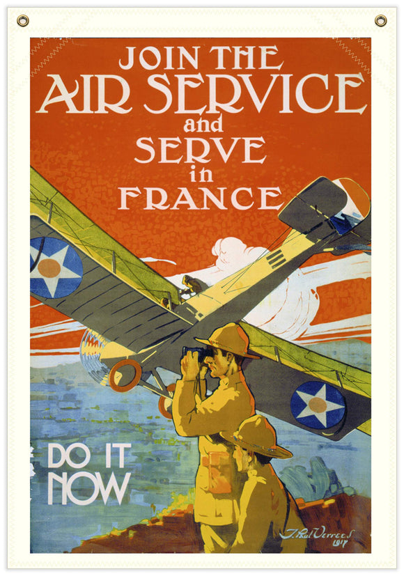 22 in. x 31 in. Do It Now - WWI Recruiting - Cotton Banner