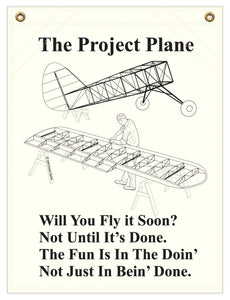 15 in. x 20 in. Project Plane - Cotton Banner