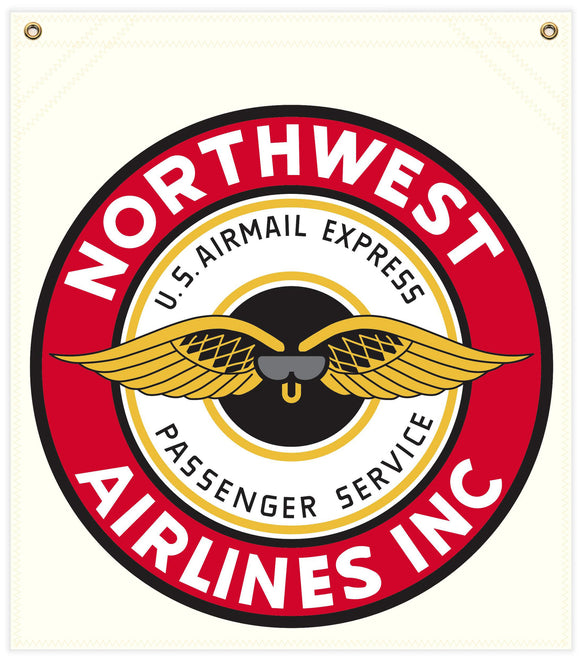 22 in. x 25 in. Northwest Airlines - Cotton Banner