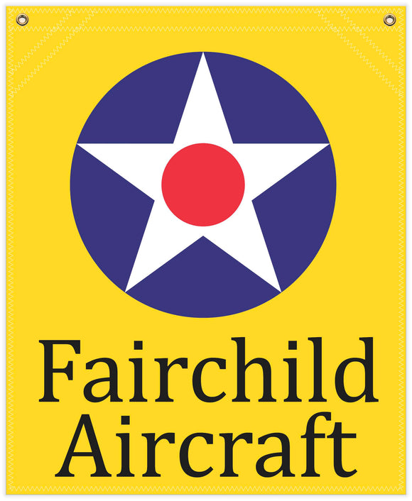 22 in. x 27 in. Fairchild with Star Insignia - Cotton Banner