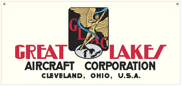 54 in. x 25 in. Great Lakes Aircraft - Cotton Banner