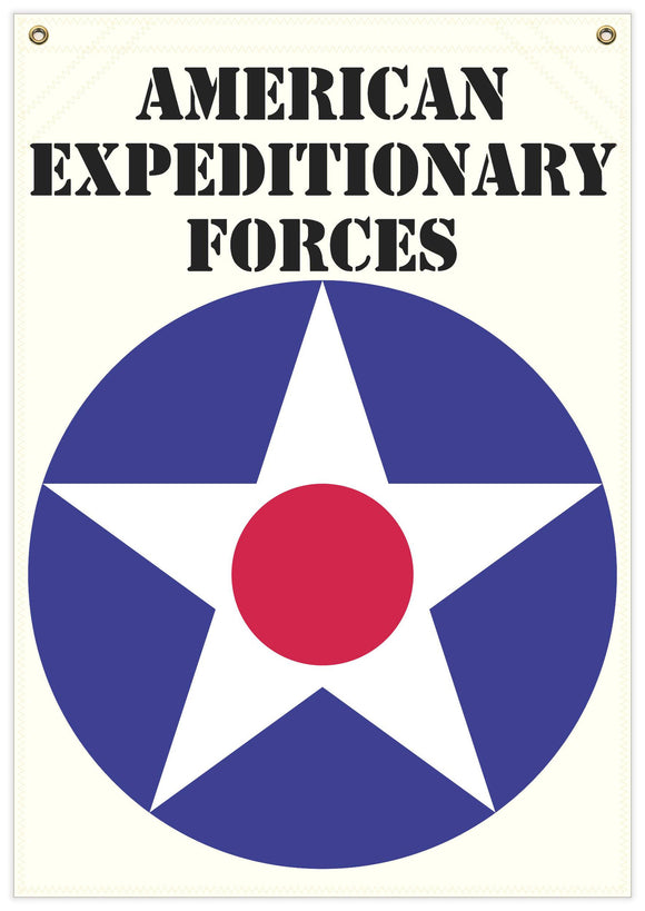 22 in. x 31 in. American Ex. Forces - Star - Cotton Banner