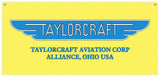 54 in. x 25 in. Taylorcraft - Cotton Banner