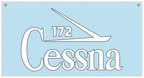 36 in. x 19 in. Cessna172 - Cotton Banner
