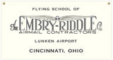 36 in. x 19 in. Embry-Riddle Flying School - Cotton Banner